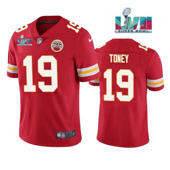 Men & Women & Youth Kansas City Chiefs #19 Kadarius Toney Red Super Bowl LVII Patch Vapor Untouchable Limited Stitched Football Jersey,We sell and wholesale Men & Women & Youth Kansas City Chiefs #19 Kadarius Toney Red Super Bowl LVII Patch Vapor Untouchable Limited Stitched Football Jersey on line form chian!